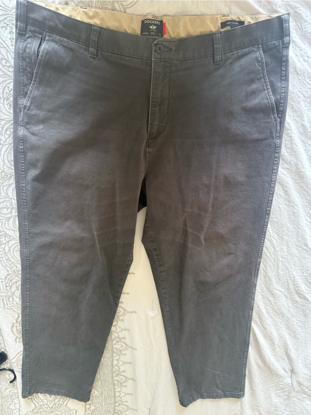 Dockers Charcoal Straight Chinos